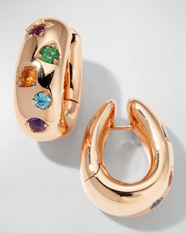 18K Rose Gold Iconica Multi-Stone Earrings